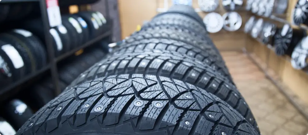 tire services, Auto Repair in Colorado Springs, CO at Express Auto Repair. a row of tires